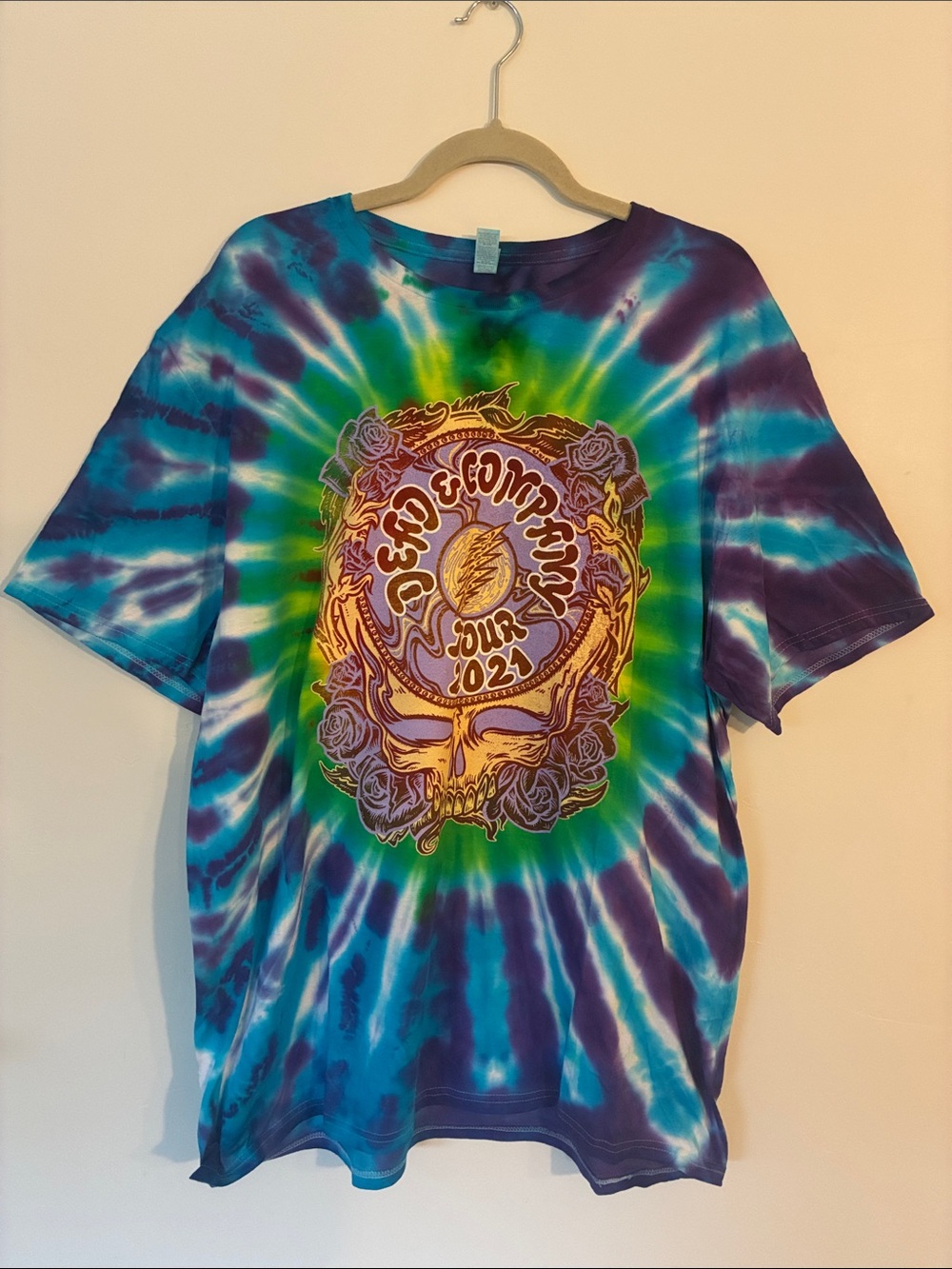 2XL Grateful Dead 2021 Tour Tie-Dye Graphic T shirt